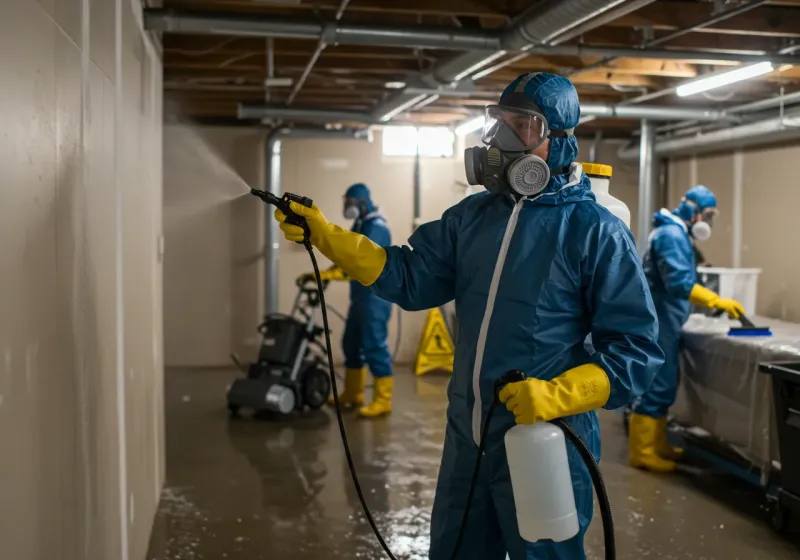 Basement Sanitization and Antimicrobial Treatment process in Slippery Rock, PA