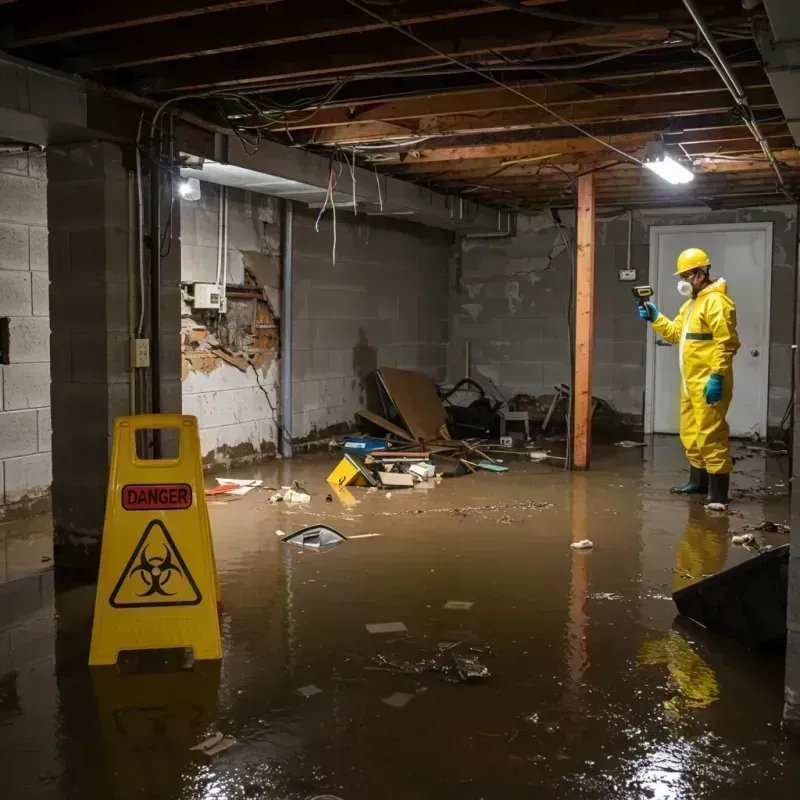 Flooded Basement Electrical Hazard in Slippery Rock, PA Property